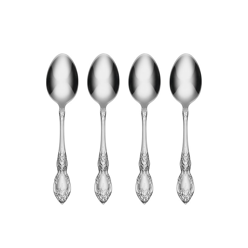 Oneida 2285004E Wordsworth Everyday Flatware Teaspoons, Set Of 4, 18/0 Stainless Steel, 5.93" L x 1.3" W - Image 1
